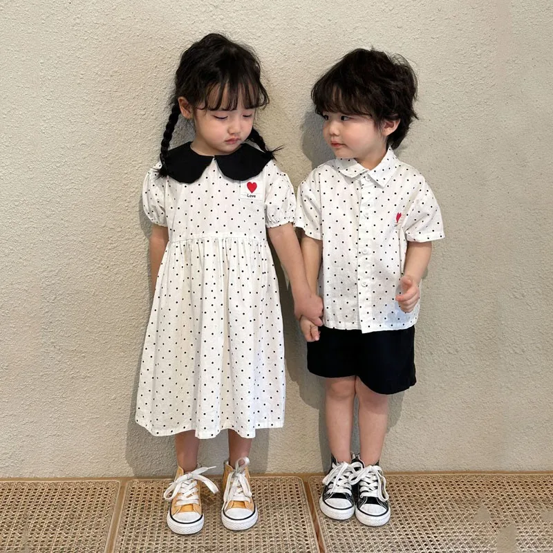 Футболка в горошек для мальчиков и девочек, из 100% хлопка 
Футболка в горошек для мальчиков и девочек, из 100% хлопка