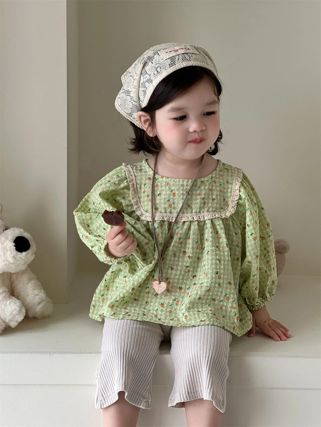 2025 Autumn New Baby Long Sleeve Loose Shirts Cotton Girls Cute Sweet Print Blouse Toddler Casual Plaid Tops Infant Clothes 7 S0e6523af1c064b66bbe94419b476e1f2A