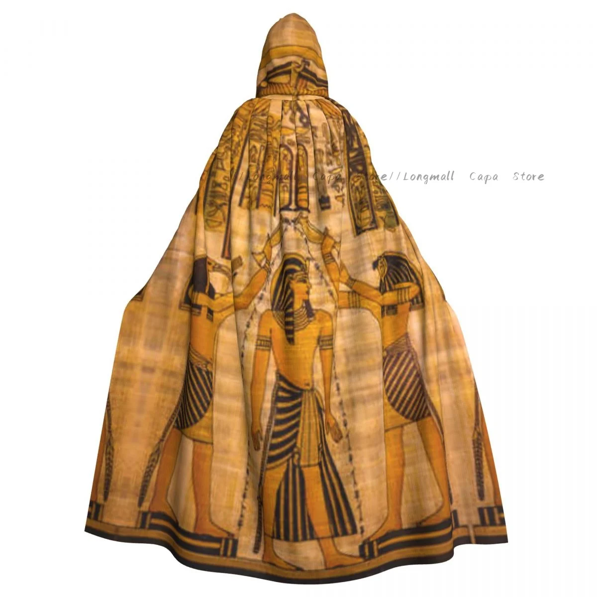 

Witch Cloak Papyrus Old Paper Egypt Print Halloween Cosplay Costume Unisex Adult Cloak Retro Ages Cape