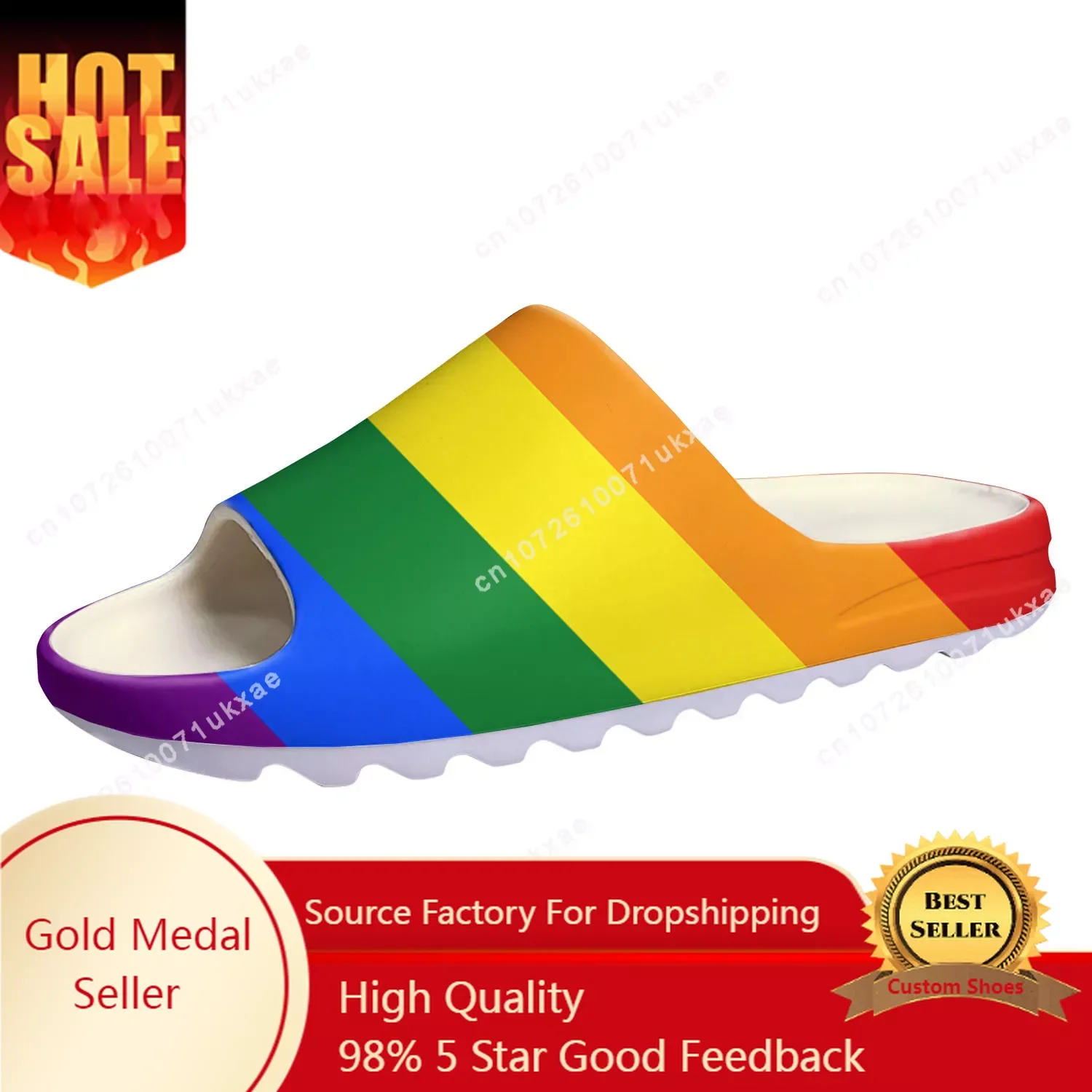 LGBT ocmogic Pride rainbow Soft Sole Sllipers Home Clogs Customized Step On Water Shoes Mens Womens Teenager Step in Sandals
LGBT ocmogic Pride rainbow Soft Sole Sllipers Home Clogs Customized Step On Water Shoes Mens Womens Teenager Step in Sandals
