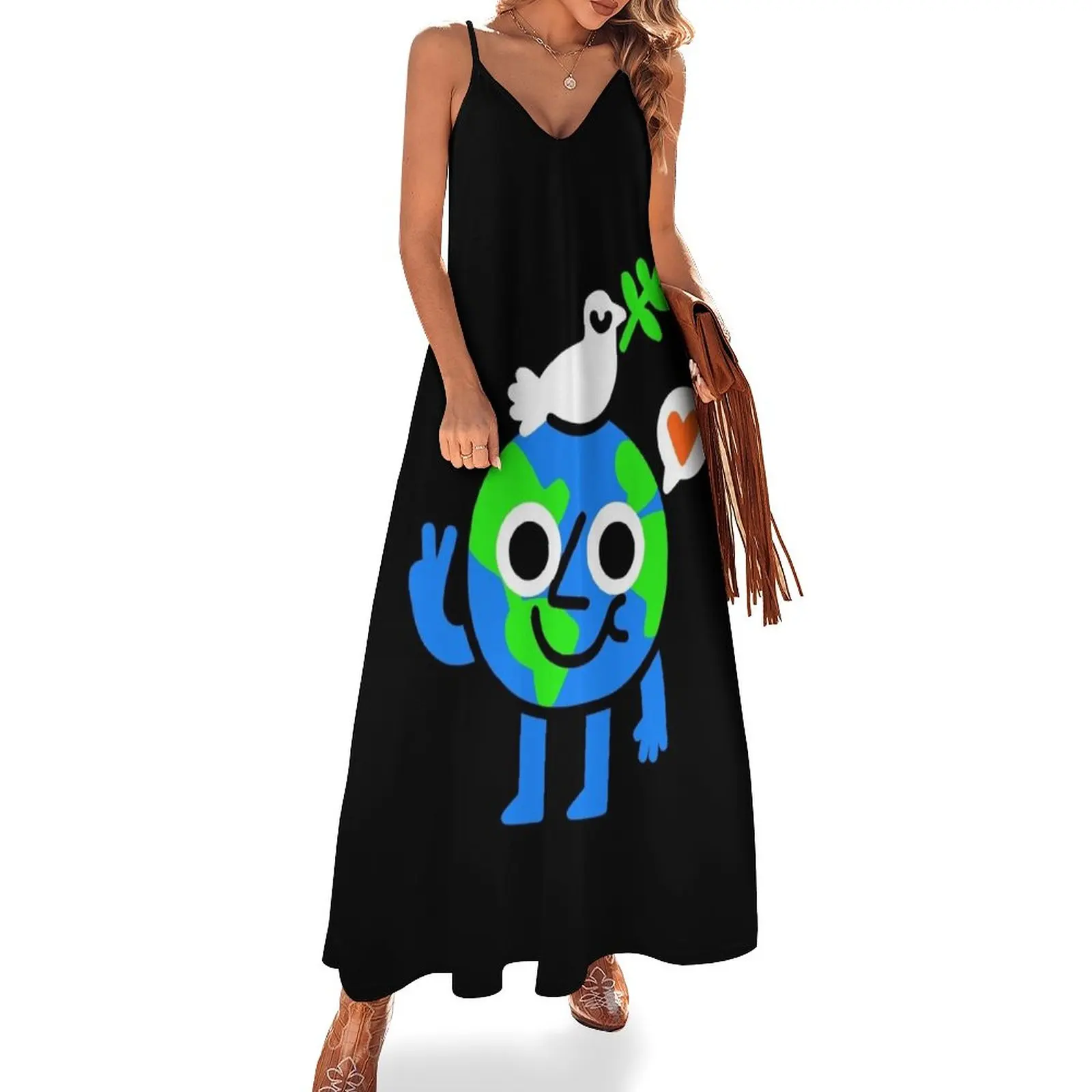 World Peace and Love Sleeveless Dress Women's summer long dress purple dress beach dress Women's summer suit
World Peace and Love Sleeveless Dress Women's summer long dress purple dress beach dress Women's summer suit