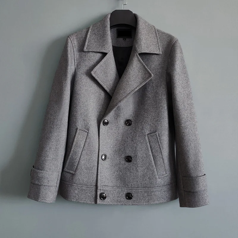 Wide Lapel Winter Grey/Black/Camel Men's Coats 35% Wool Jacket Short Windbreaker Casual Overcoat Plus Size S-3XL Thick Warm Coat 
Wide Lapel Winter Grey/Black/Camel Men's Coats 35% Wool Jacket Short Windbreaker Casual Overcoat Plus Size S-3XL Thick Warm Coat