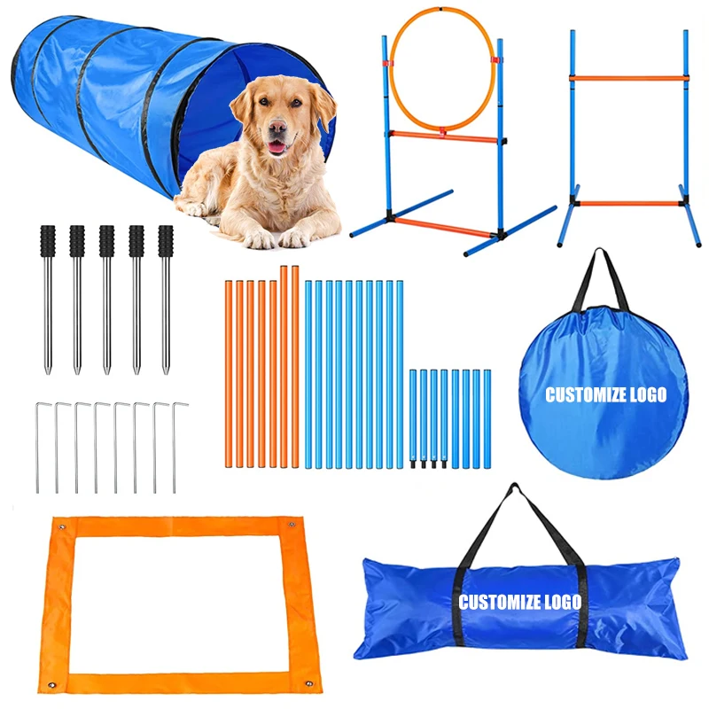 Custom Hot-selling Dog Agility Training Equipment Tunnel Poles Hurdles Exercise Pet Obstacle Course Agility Pet Training Set
Custom Hot-selling Dog Agility Training Equipment Tunnel Poles Hurdles Exercise Pet Obstacle Course Agility Pet Training Set