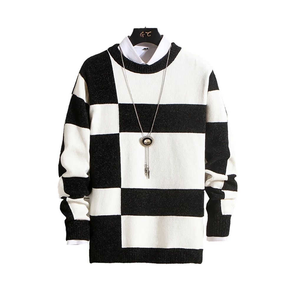 Men Sweater Autumn Winter Contrast Color High Elastic Knitwear Thickened O-neck Long Sleeve Knitting Tops Men's Clothing
Men Sweater Autumn Winter Contrast Color High Elastic Knitwear Thickened O-neck Long Sleeve Knitting Tops Men's Clothing