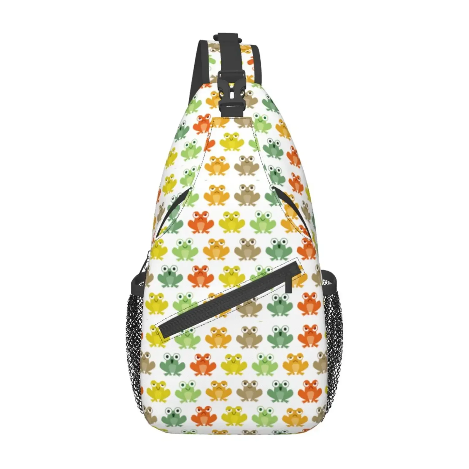 

Рюкзак-слинг с разноцветными лямками, нагрудная сумка через плечо, маленький походный ранец с узором, дорожная уличная спортивная сумка для мужчин и женщин