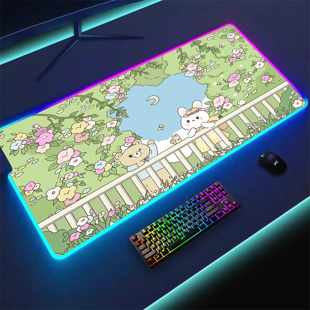 Luminous Mouse Mats Kawaii Cute Rabbit RGB Large Keyboard Mouse Pad LED High Speed Computer Accessories Mousepad Cool Desk Mat
Luminous Mouse Mats Kawaii Cute Rabbit RGB Large Keyboard Mouse Pad LED High Speed Computer Accessories Mousepad Cool Desk Mat