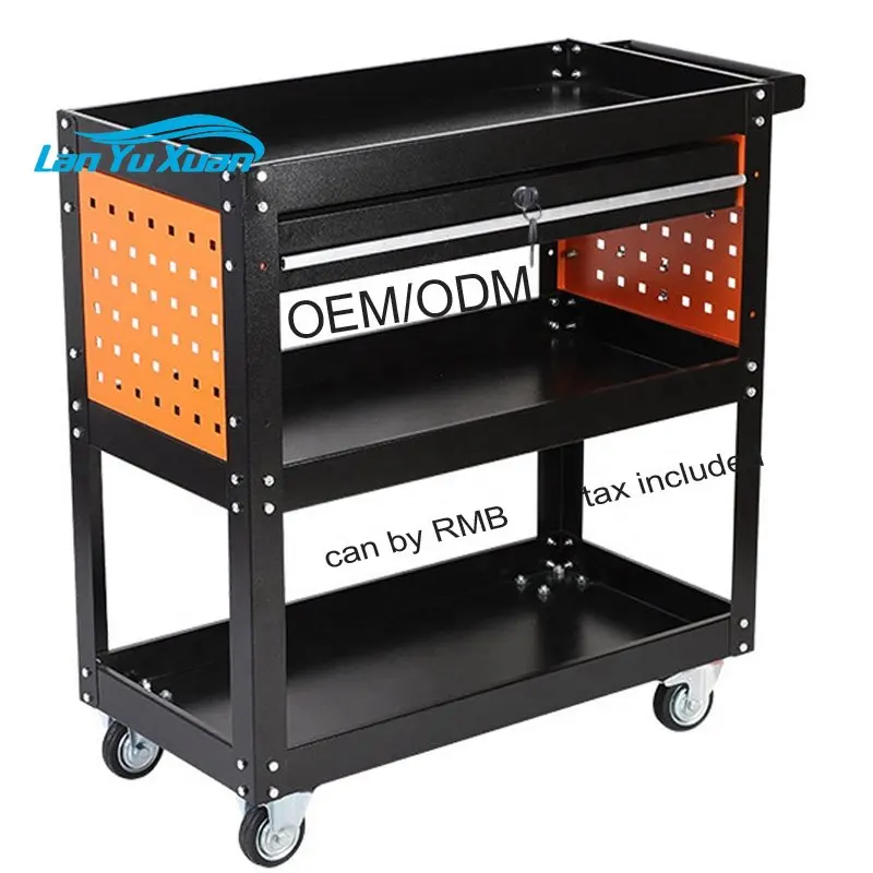 Auto repair workshop 3three layers multifunction plastic rolling cart working trolley tool cart utility trolley
Auto repair workshop 3three layers multifunction plastic rolling cart working trolley tool cart utility trolley