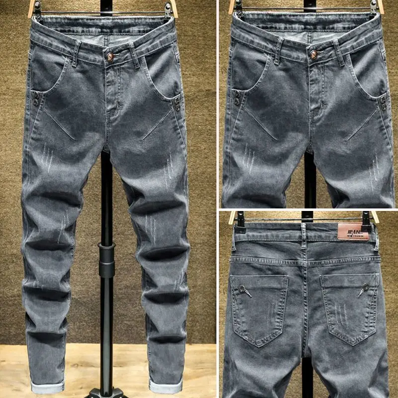 Autumn Grey Jeans for Men 2023 New Korean Fashion Versatile Student Long Pants for Men Slim Fit Feet Pants
Autumn Grey Jeans for Men 2023 New Korean Fashion Versatile Student Long Pants for Men Slim Fit Feet Pants