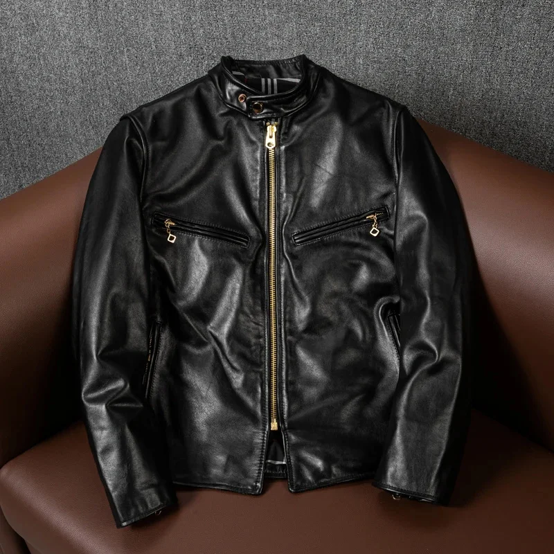 YR!Free shipping.plus quality short classic J100 moto biker real leather jacket.men black slim rider tea core horsehide coat.
YR!Free shipping.plus quality short classic J100 moto biker real leather jacket.men black slim rider tea core horsehide coat.