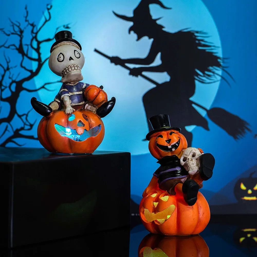 Halloween Creative Decorations Colorful Glowing Pumpkin Skull Lamp Scene Layout Props Halloween Party Decoration
Halloween Creative Decorations Colorful Glowing Pumpkin Skull Lamp Scene Layout Props Halloween Party Decoration