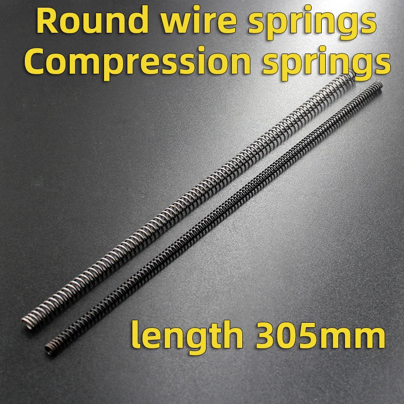 

Length: 305mm, round wire compression spring, black wire spring, outer diameter 4mm5mm, 8mm, 10 12, 14mm, wire diameter: 0.3mm,