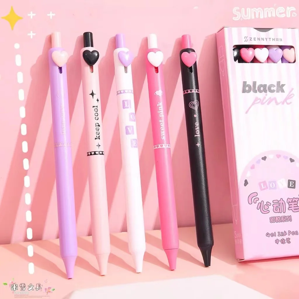 5 Pcs/Set 0.5mm Kawaii Heart Love Mechanical Gel Ink Pens School Office Writing Supplies Gift Prizes Stationery
5 Pcs/Set 0.5mm Kawaii Heart Love Mechanical Gel Ink Pens School Office Writing Supplies Gift Prizes Stationery