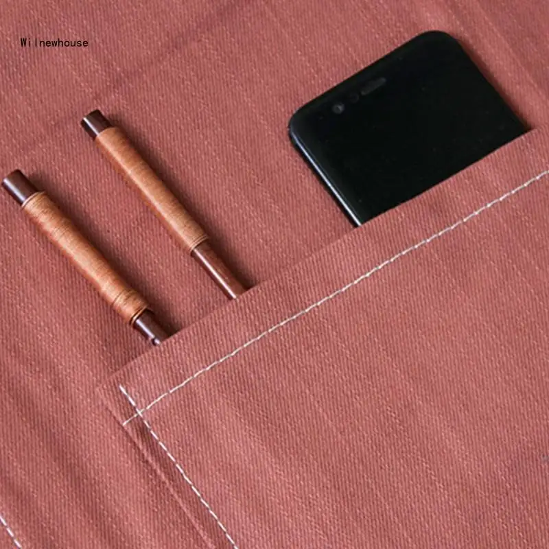 Кухонный фартук для женщин, фартук шеф-повара, рабочие фартуки для приготовления пищи, нагрудник, водонепроницаемый, Прямая