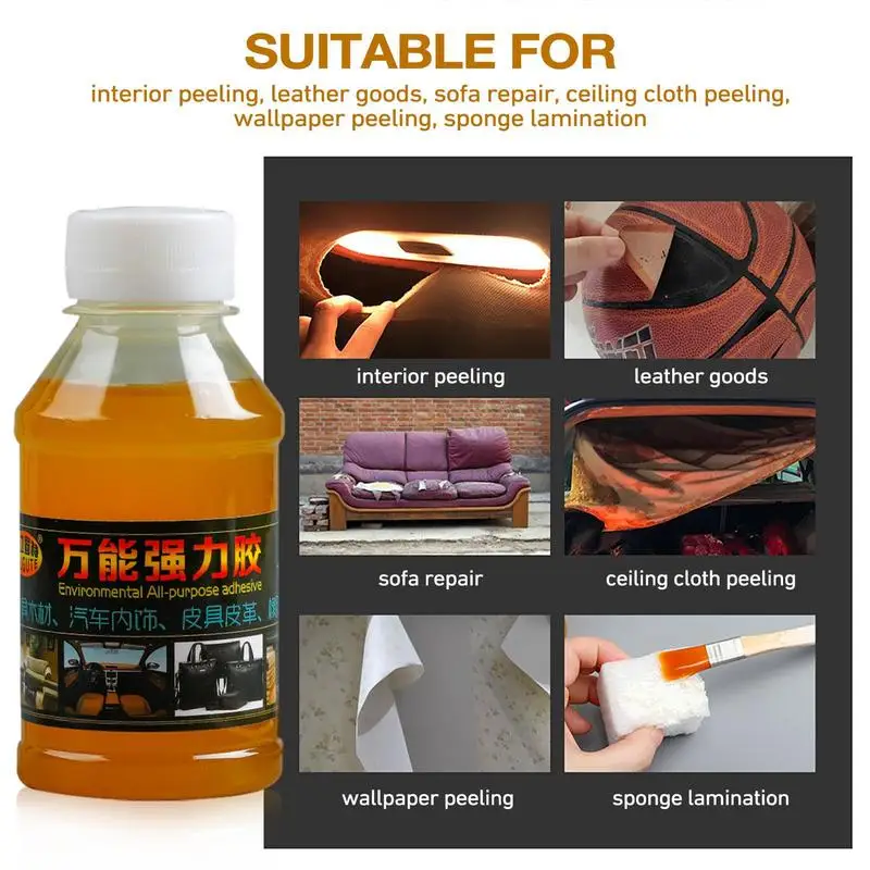 

100ml Car Roof Liner Repair Glue Leather Repair Adhesive Liquid Fabric Glue Strong Adhesion Fast Dry Fabric Bonding Glue