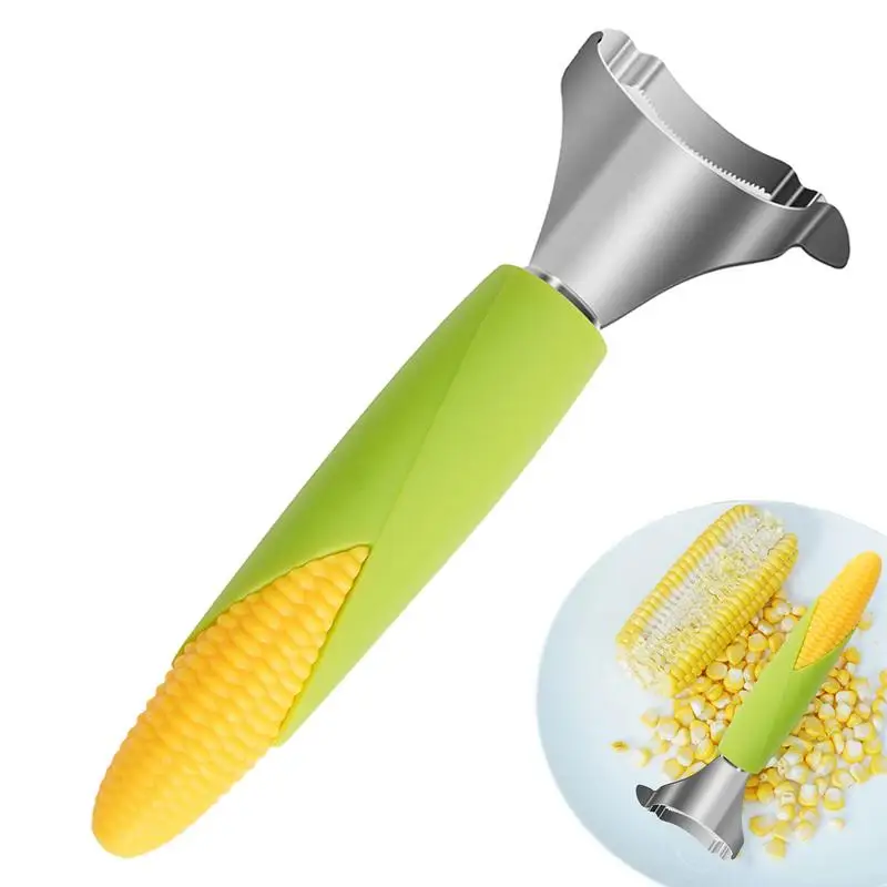 

Corn Cob Stripper Stainless Steel Corn Kernel Remover Tool Anti-Slip Handle Kitchen Gadgets Non-stick Corn Peeler Sheller