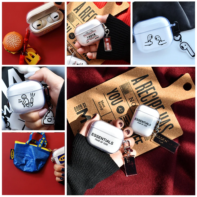 Fashion Brand Earphone Cover for Airpods 2 3 Case for AirPods Pro Case Airpod Protective Skin Charging Box Sleeve with Pendant
Fashion Brand Earphone Cover for Airpods 2 3 Case for AirPods Pro Case Airpod Protective Skin Charging Box Sleeve with Pendant