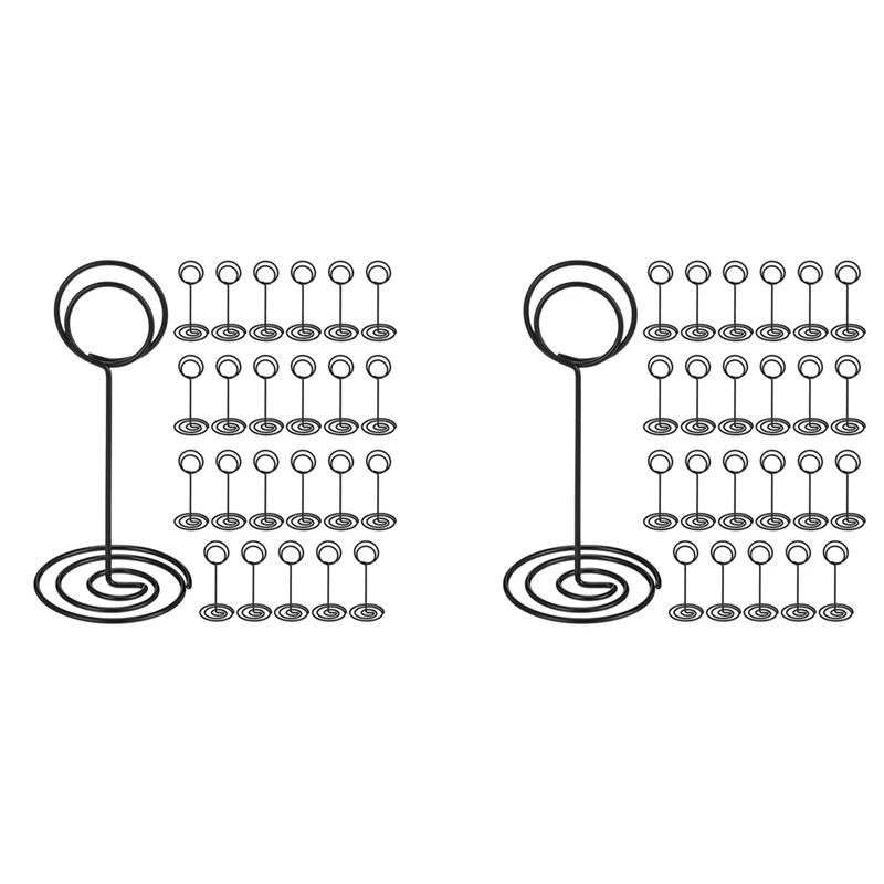 48 Pack Table Number Holder Wedding Table Name Card Holder Clips Picture Memo Note Photo Stand (Black)
48 Pack Table Number Holder Wedding Table Name Card Holder Clips Picture Memo Note Photo Stand (Black)