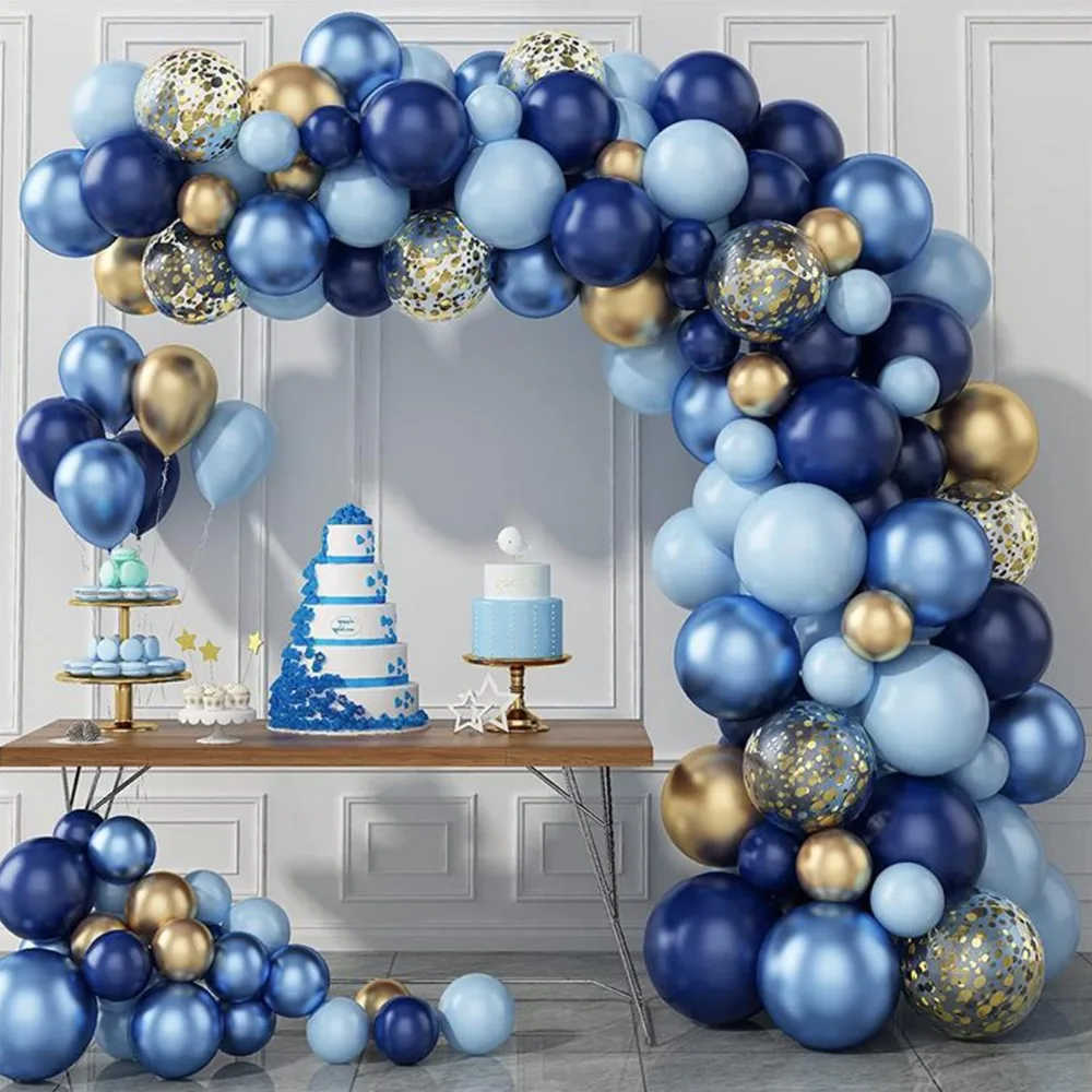106 PCS Balloon Set Dark Blue Gold Balloons Garland Kit Confetti Balloons Arch Kit for Birthday Party Wedding Party Decoration
106 PCS Balloon Set Dark Blue Gold Balloons Garland Kit Confetti Balloons Arch Kit for Birthday Party Wedding Party Decoration