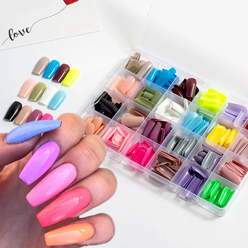 576pcs Colorful False Nails Tips Acrylic Press on Nails Short Coffin Nails Almond Nail Tips Full Cover Artificial Fake Nails
576pcs Colorful False Nails Tips Acrylic Press on Nails Short Coffin Nails Almond Nail Tips Full Cover Artificial Fake Nails