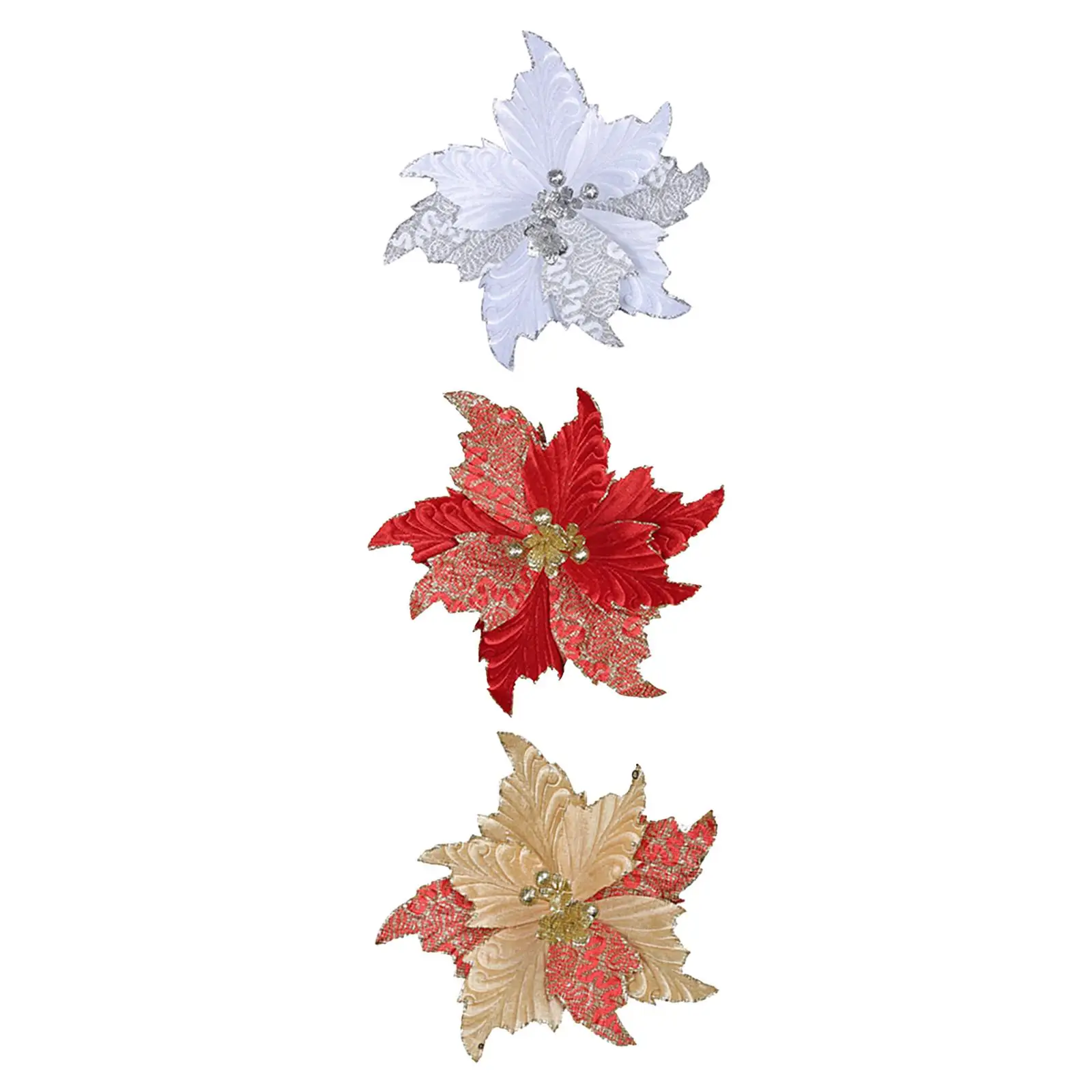 Artificial Poinsettia DIY Xmas Wreath Garland Glitter Poinsettia Flowers 
Artificial Poinsettia DIY Xmas Wreath Garland Glitter Poinsettia Flowers