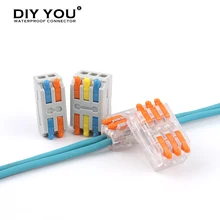 25/50/100Pcs Quick Butt Wire Connector 2/3 Pin Splicing Terminal Blocks Home Electric Compact Conductor Connectors For 28-12AWG
25/50/100Pcs Quick Butt Wire Connector 2/3 Pin Splicing Terminal Blocks Home Electric Compact Conductor Connectors For 28-12AWG