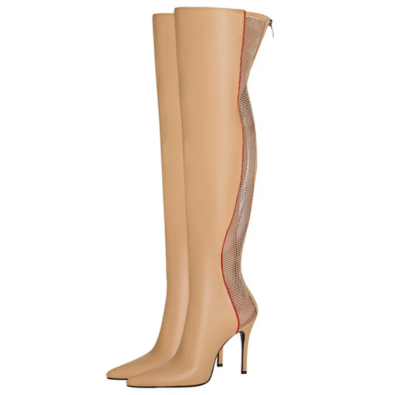 New Mesh Patchwork Women's Over-the-knee Boots Pointed Toe Thin Heels Zipper Female Shoes Mixed Colors Breathable Botas Mujer
New Mesh Patchwork Women's Over-the-knee Boots Pointed Toe Thin Heels Zipper Female Shoes Mixed Colors Breathable Botas Mujer