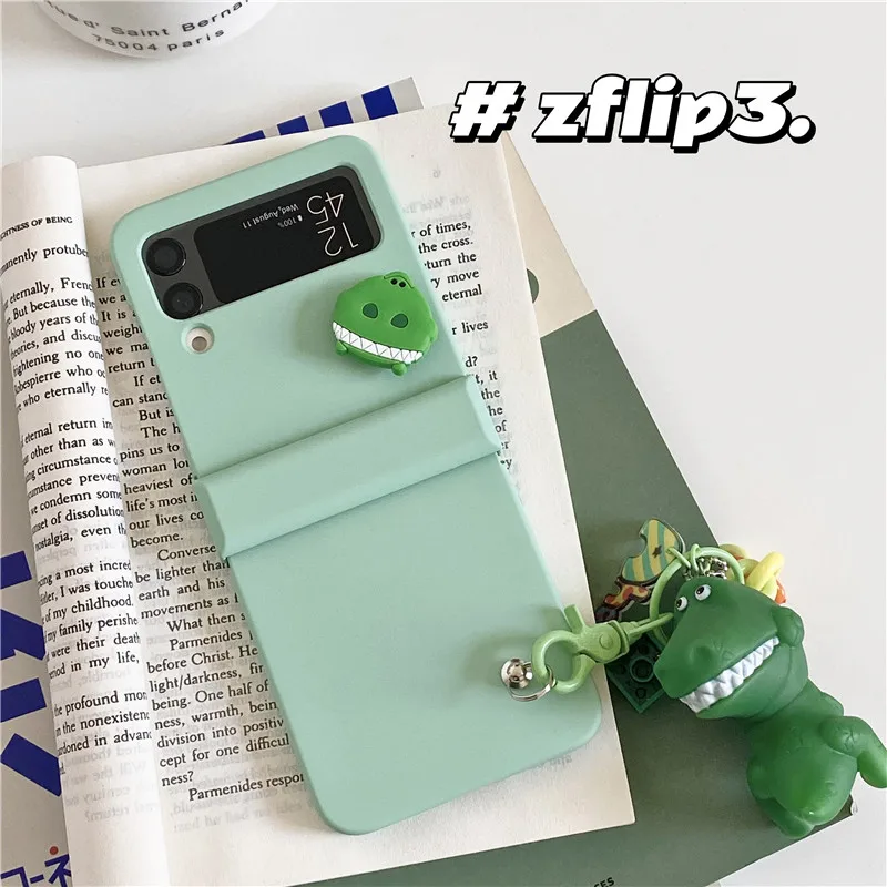 For Samsung Galaxy ZFlip3 Cover Cartoon Cute Rotatable Stereoscopic Dinosaur with Lanyard for Z Flip 3 Samsung F7110 Case
For Samsung Galaxy ZFlip3 Cover Cartoon Cute Rotatable Stereoscopic Dinosaur with Lanyard for Z Flip 3 Samsung F7110 Case