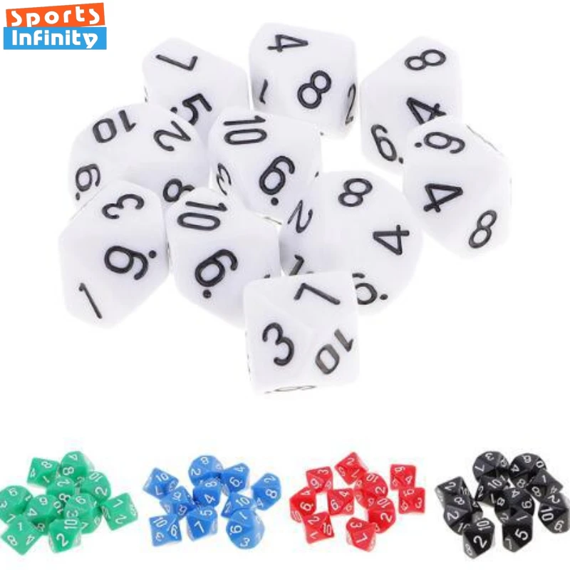 10Pcs Set 16mm Acrylic Number Dice Game Dice D1/D10 DND Dice Set Cthulhu Dice Board Game Accessories
10Pcs Set 16mm Acrylic Number Dice Game Dice D1/D10 DND Dice Set Cthulhu Dice Board Game Accessories