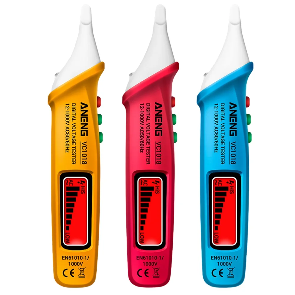 ANENG VC1018 Voltmeter Detector Non-contact Pen LED Electric Indicator Tools Sensor Tester Alarm AC Power Outlet Voltage Meter
ANENG VC1018 Voltmeter Detector Non-contact Pen LED Electric Indicator Tools Sensor Tester Alarm AC Power Outlet Voltage Meter