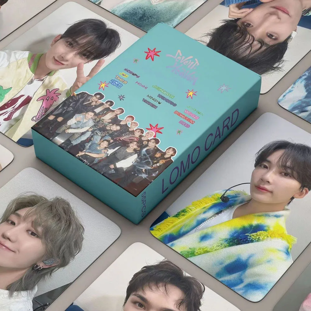 55Pcs/Set KPOP ST HEAVEN Mini Album Two Sides Lomo Cards Jeonghan Joshua Jun Selfie Photocards Postcards Fans Collection Gifts
55Pcs/Set KPOP ST HEAVEN Mini Album Two Sides Lomo Cards Jeonghan Joshua Jun Selfie Photocards Postcards Fans Collection Gifts