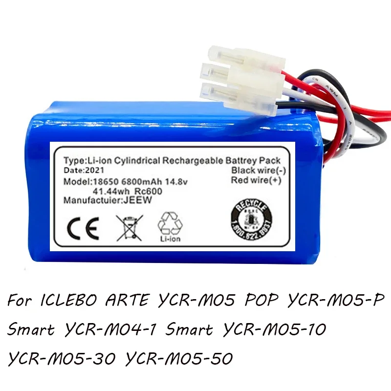 Batterie Li-Ion 100% V, 6,8 Ah, Pour ICLEBO ARTE 14.8 POP YCR-M05 Smart YCR-M05-P YCR-M04-1 YCR-M05-10 YCR-M05-30, Nouveauté YCR
Batterie Li-Ion 100% V, 6,8 Ah, Pour ICLEBO ARTE 14.8 POP YCR-M05 Smart YCR-M05-P YCR-M04-1 YCR-M05-10 YCR-M05-30, Nouveauté YCR
