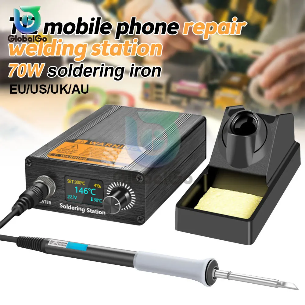T12 Quick Heating Soldering Station Electronic Welding Iron OLED Digital Soldering Iron Automatic Sleep/Shutdown 200-480°C
T12 Quick Heating Soldering Station Electronic Welding Iron OLED Digital Soldering Iron Automatic Sleep/Shutdown 200-480°C