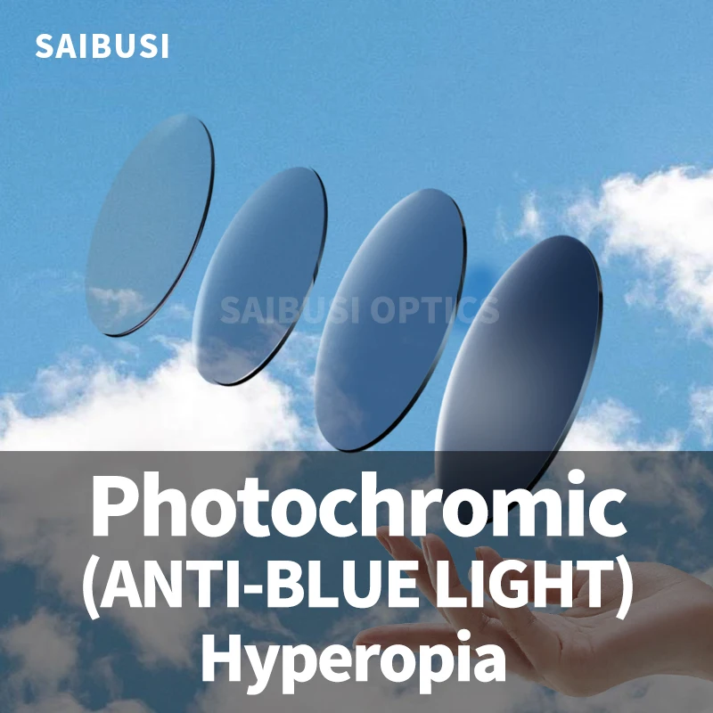 

1.56 1.61 1.67 1.74 Photochromic Prescription Resin Aspheric Glasses Lenses Presbyopia Anti-blue Photochromic outdoor Lens