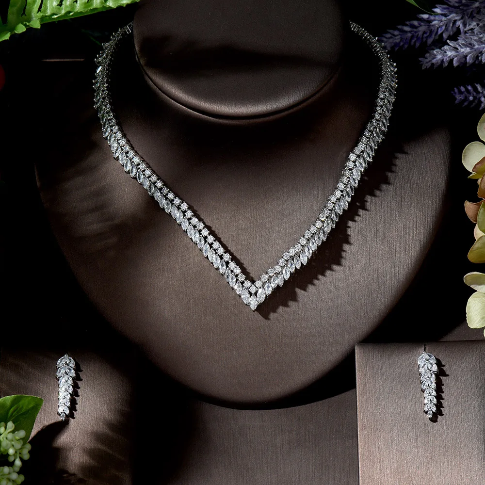 Fashion Luxury 2PCS Jewelry Set for Women Wedding Full Cubic Zircon Crystal CZ Dubai Bridal Jewelry Sets 2020 DRESS Party N-1381
Fashion Luxury 2PCS Jewelry Set for Women Wedding Full Cubic Zircon Crystal CZ Dubai Bridal Jewelry Sets 2020 DRESS Party N-1381