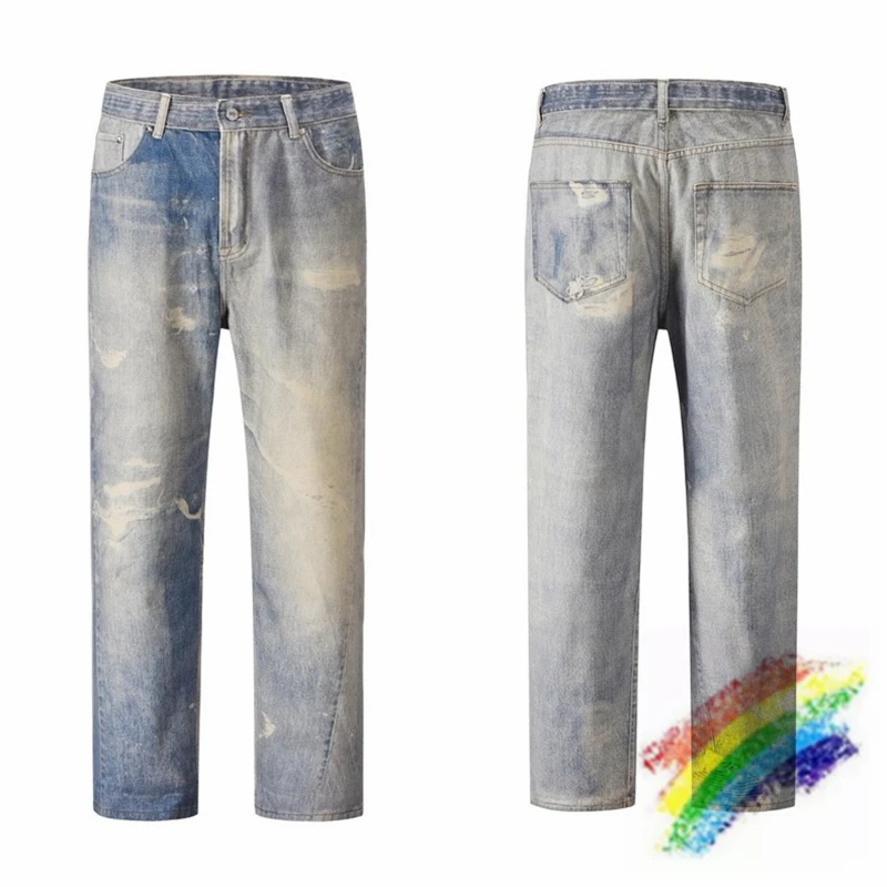 

Our Legacy Straight Leg Jeans Pants For Men Women Digital Printing Washed Joggers Trousers