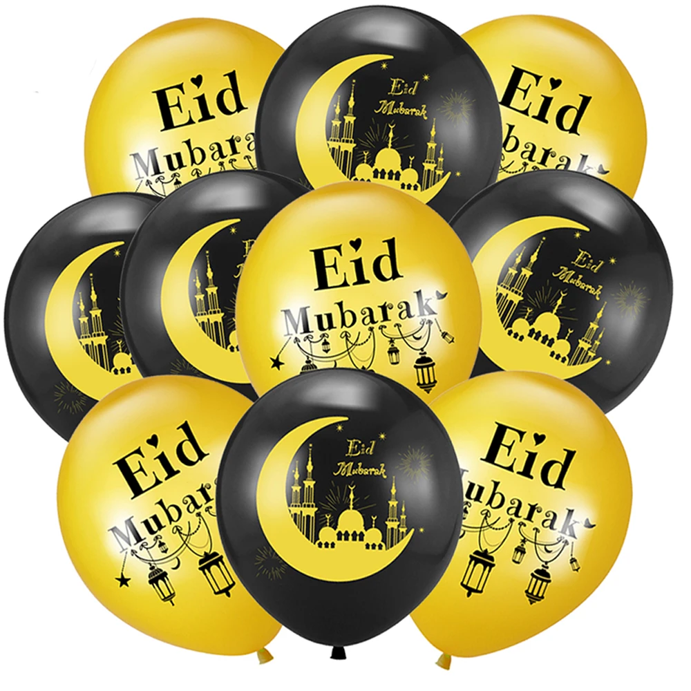 10 шт. Рамадан Mubarak воздушные шары Eid Mubarak аксессуары для украшения Happy Eid al-Fitr тематические латексные шары
10 шт. Рамадан Mubarak воздушные шары Eid Mubarak аксессуары для украшения Happy Eid al-Fitr тематические латексные шары