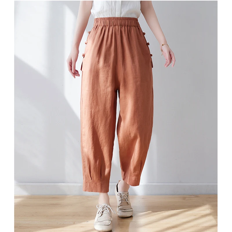 High Waist Cotton Linen Casual Pants Women New 2023 Spring Vintage Style All-match Loose Female Ankle-length Harem Pants
High Waist Cotton Linen Casual Pants Women New 2023 Spring Vintage Style All-match Loose Female Ankle-length Harem Pants