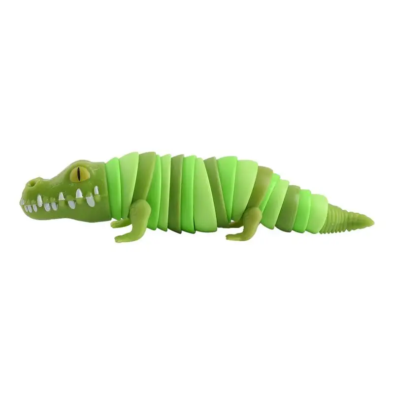 

Funny Alligator Toy Sensory Hand Fidget Toy Cartoon Crocodile Articulated Jointed Moving Creature Toy Cute Finger Toy For Boys
