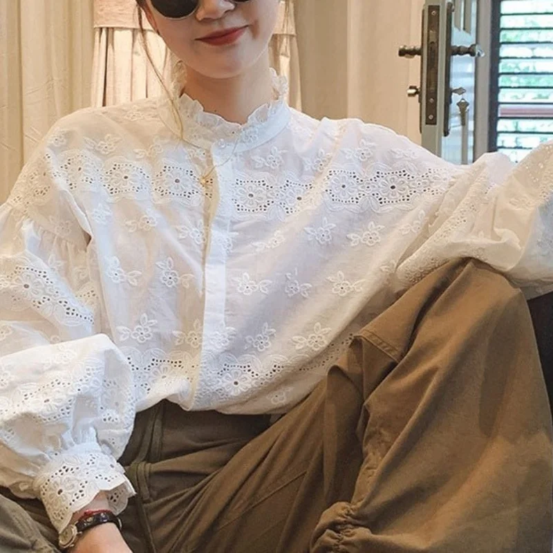 2023 Summer New Solid Color Printed Loose Long Sleeve Round Neck Spliced Button Casual Fashion Versatile Trendy Women's Shirt
2023 Summer New Solid Color Printed Loose Long Sleeve Round Neck Spliced Button Casual Fashion Versatile Trendy Women's Shirt