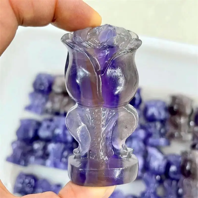7cm Natural Fluorite Rose Flower Carving Crystal Crafts Children Birthday Present Fashion Home Decoration Gift 1pcs
7cm Natural Fluorite Rose Flower Carving Crystal Crafts Children Birthday Present Fashion Home Decoration Gift 1pcs