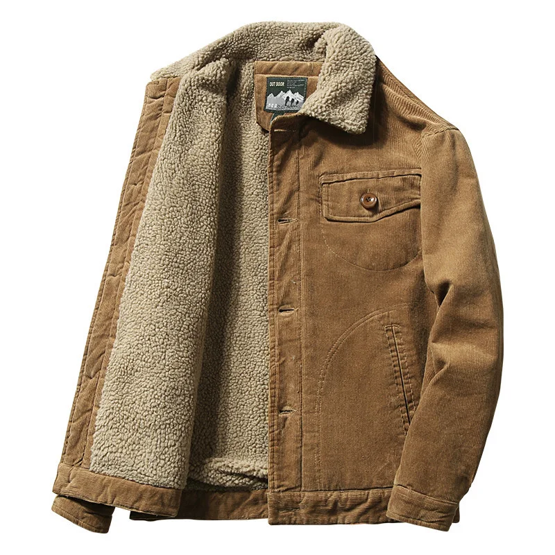 Straight Corduroy Men's Cotton-padded Coat Outdoor Camping Climbing Trekking Travel Sports Stand Collar Casual Top Padded Jacket
Straight Corduroy Men's Cotton-padded Coat Outdoor Camping Climbing Trekking Travel Sports Stand Collar Casual Top Padded Jacket