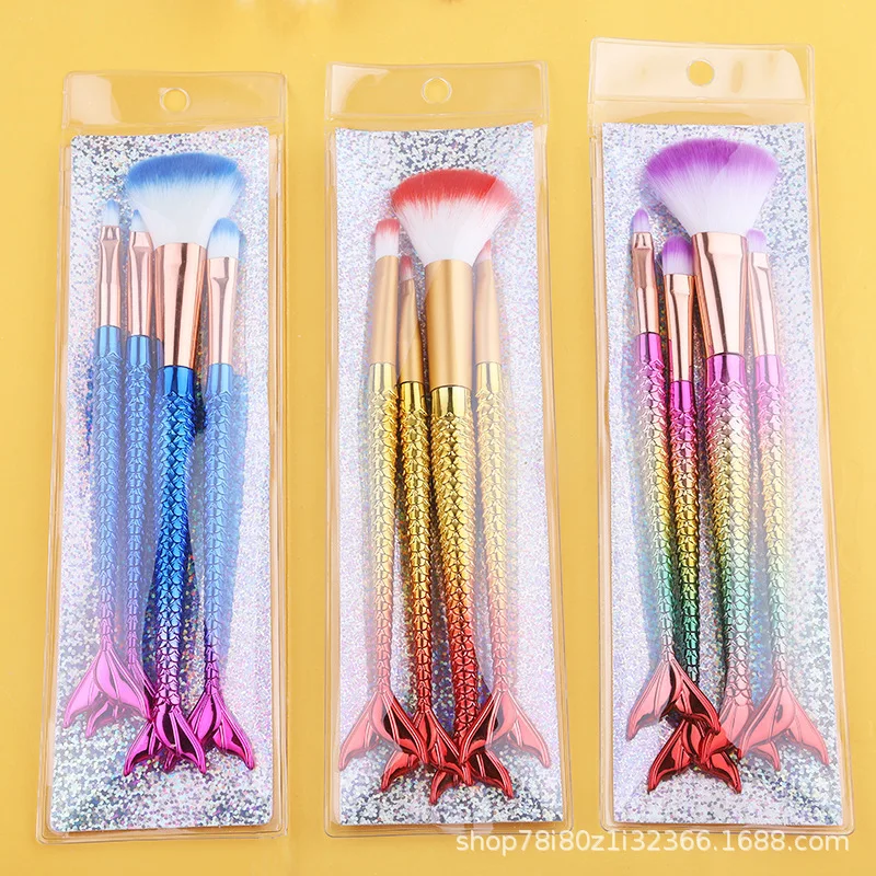 4pcs/Pack Gradient Makeup Brush Mermaid Makeup Brush Beauty Fishtail Makeup Brush Maquiagem Blush Brush Powder Beauty Color
4pcs/Pack Gradient Makeup Brush Mermaid Makeup Brush Beauty Fishtail Makeup Brush Maquiagem Blush Brush Powder Beauty Color