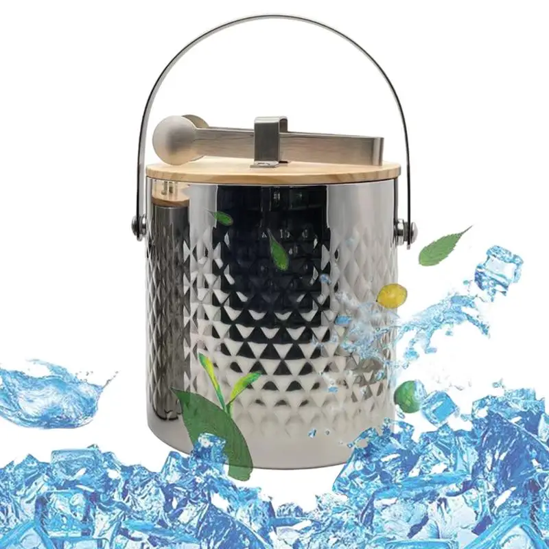 Stainless Steel Ice Bucket Beer Cooler Bottle Portable Chest Cube Kitchen Cafe Restaurants Buffets Ice Bucket to Ensure Ice Stay
Stainless Steel Ice Bucket Beer Cooler Bottle Portable Chest Cube Kitchen Cafe Restaurants Buffets Ice Bucket to Ensure Ice Stay