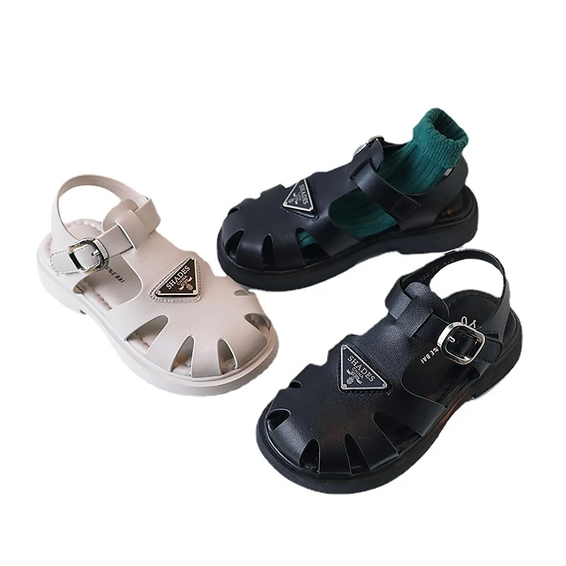 Children's Half Sandals Boys Girls Toes Capped Leather Shoes Spring Summer Kids Cut-outs Hollow Sandals Anti-kick Toe-cover
Children's Half Sandals Boys Girls Toes Capped Leather Shoes Spring Summer Kids Cut-outs Hollow Sandals Anti-kick Toe-cover