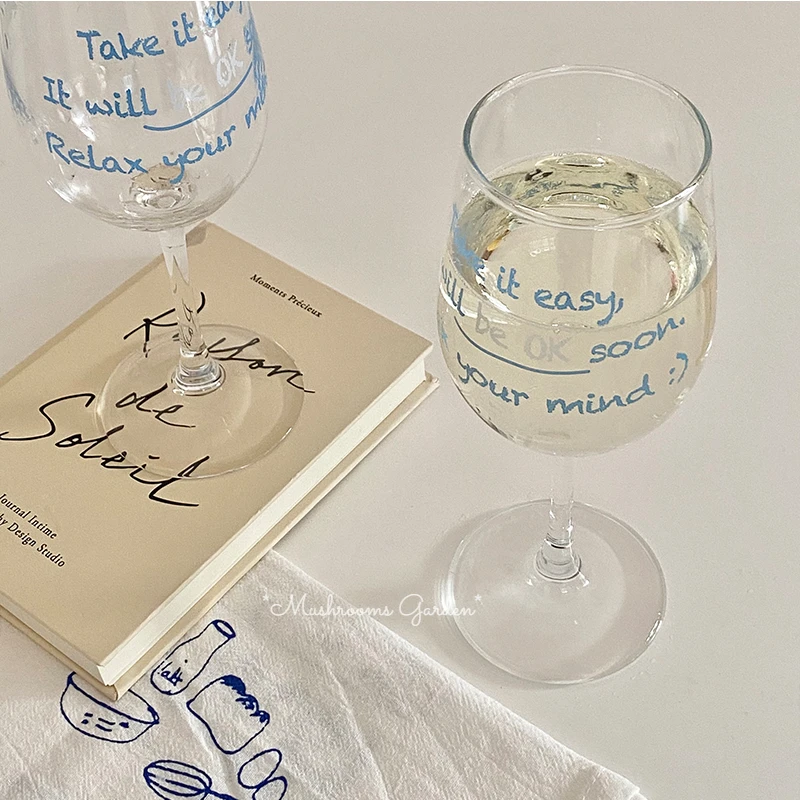 *Mushrooms Garden*Korean Romantic Milk Blue Letter Goblet French Vintage Goblet Champagne Wine Glass Bubbly Glass
*Mushrooms Garden*Korean Romantic Milk Blue Letter Goblet French Vintage Goblet Champagne Wine Glass Bubbly Glass