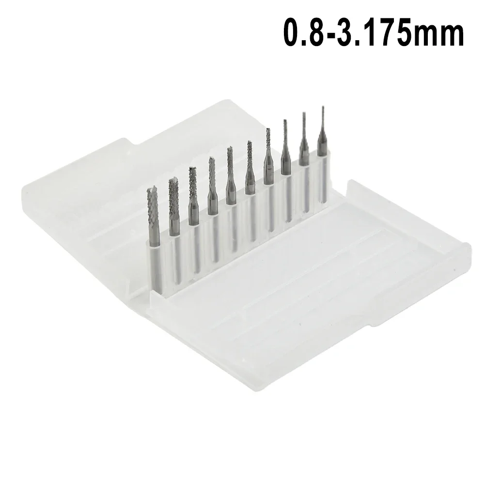 10PCS HSS Rotary Multi Tool Burr Routing Router Bit Mill Cutter Attachment Compatible 1/8\" 0.8-3.175mm PCB Drill Bit CNC End
10PCS HSS Rotary Multi Tool Burr Routing Router Bit Mill Cutter Attachment Compatible 1/8\" 0.8-3.175mm PCB Drill Bit CNC End