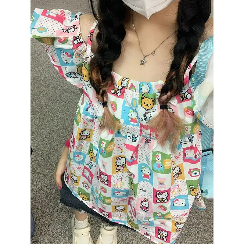 Sanrio Hello Kitty Xiao Feixiu Short Sleeves Jacket Summer The New College Socialite Sexy Sling Sweet and Spicy Printing T-Shirt
Sanrio Hello Kitty Xiao Feixiu Short Sleeves Jacket Summer The New College Socialite Sexy Sling Sweet and Spicy Printing T-Shirt