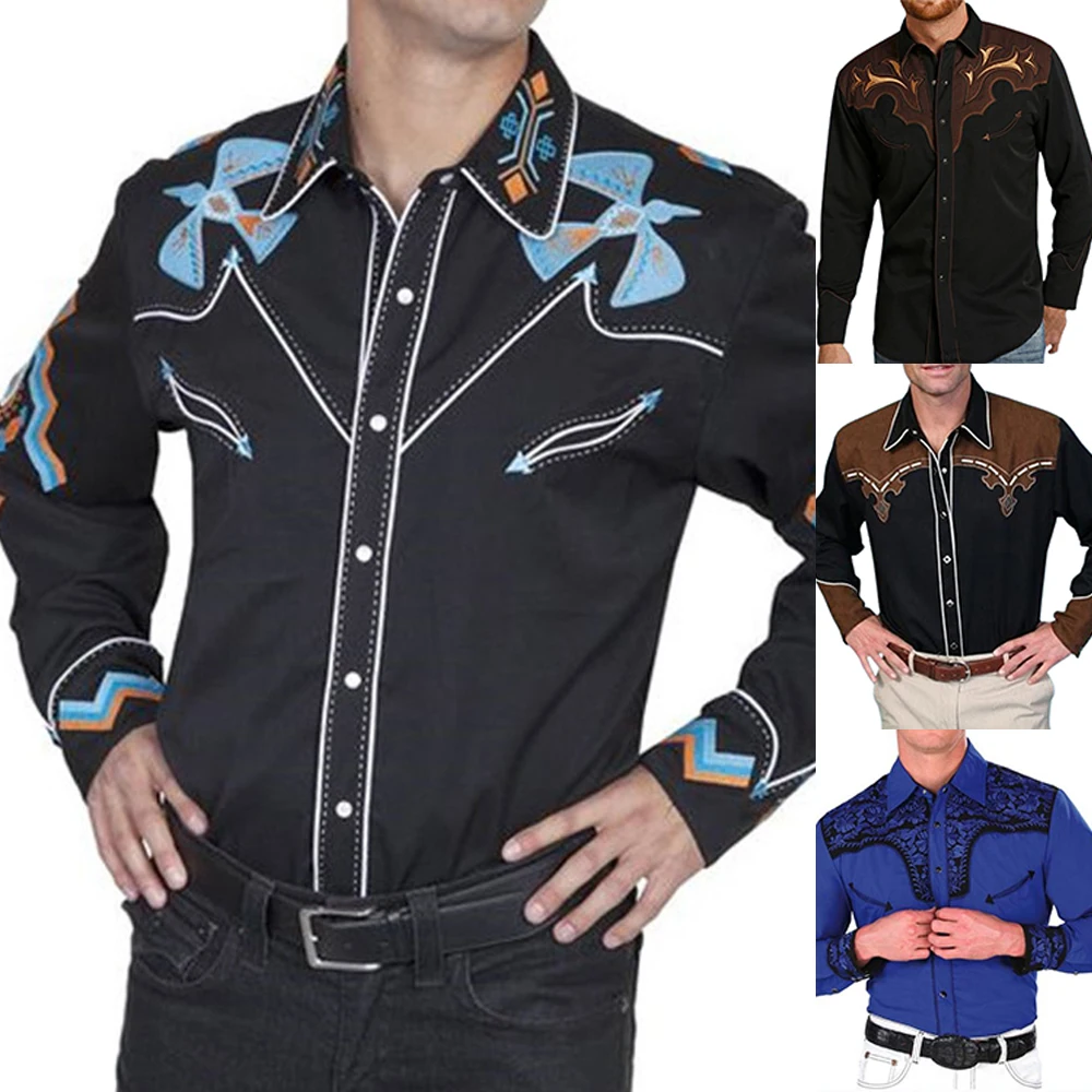 Men Western Printed Long Sleeve Shirts Casual Loose Slim Button Down Dress Shirt Blouse Tops Luxury Party Evening Dress T-shirt
Men Western Printed Long Sleeve Shirts Casual Loose Slim Button Down Dress Shirt Blouse Tops Luxury Party Evening Dress T-shirt