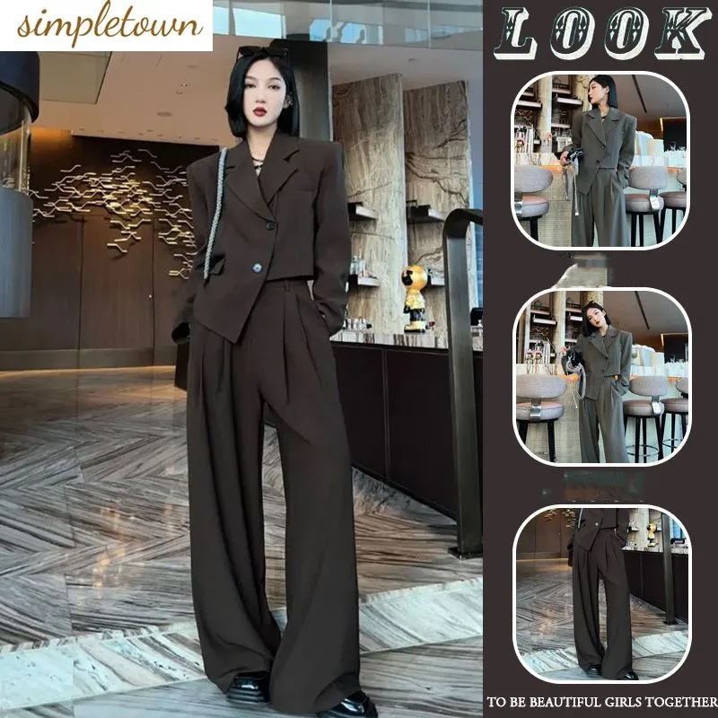 2023 Spring and Autumn New Korean Irregular Suit Coat Versatile Western Style Suit Wide Leg Pants Two Piece Set for Women
2023 Spring and Autumn New Korean Irregular Suit Coat Versatile Western Style Suit Wide Leg Pants Two Piece Set for Women