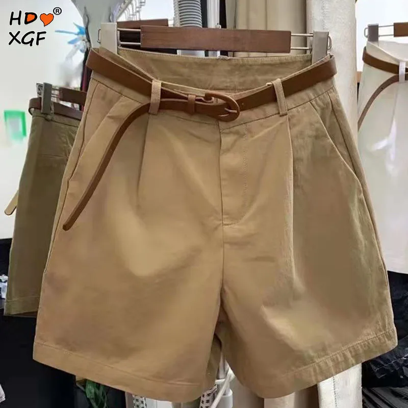 Korean Fashion Pleated Plus Size Solid Color Wide Leg Shorts For Women Summer High Waist Pants Casual All-match Five-point Pants 
Korean Fashion Pleated Plus Size Solid Color Wide Leg Shorts For Women Summer High Waist Pants Casual All-match Five-point Pants
